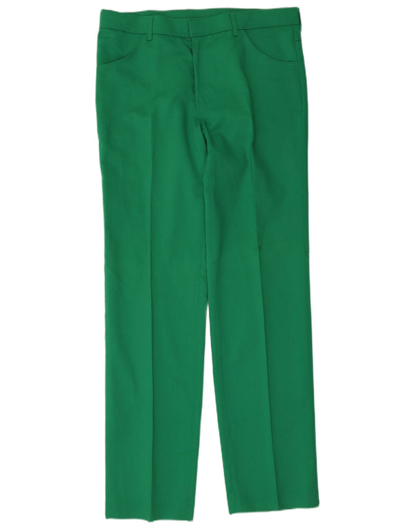 Farah Pantalon décontracté droit femme W36 L34 Vert Polyester