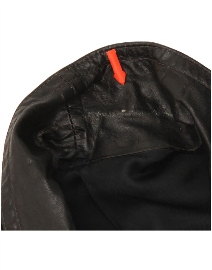 Veste en cuir femme vintage UK 18 XL Cuir Noir