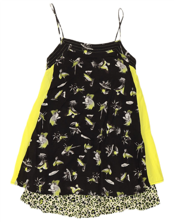 Zara Femme Robe Slip à Motif Abstrait UK 8 Small Multicolore