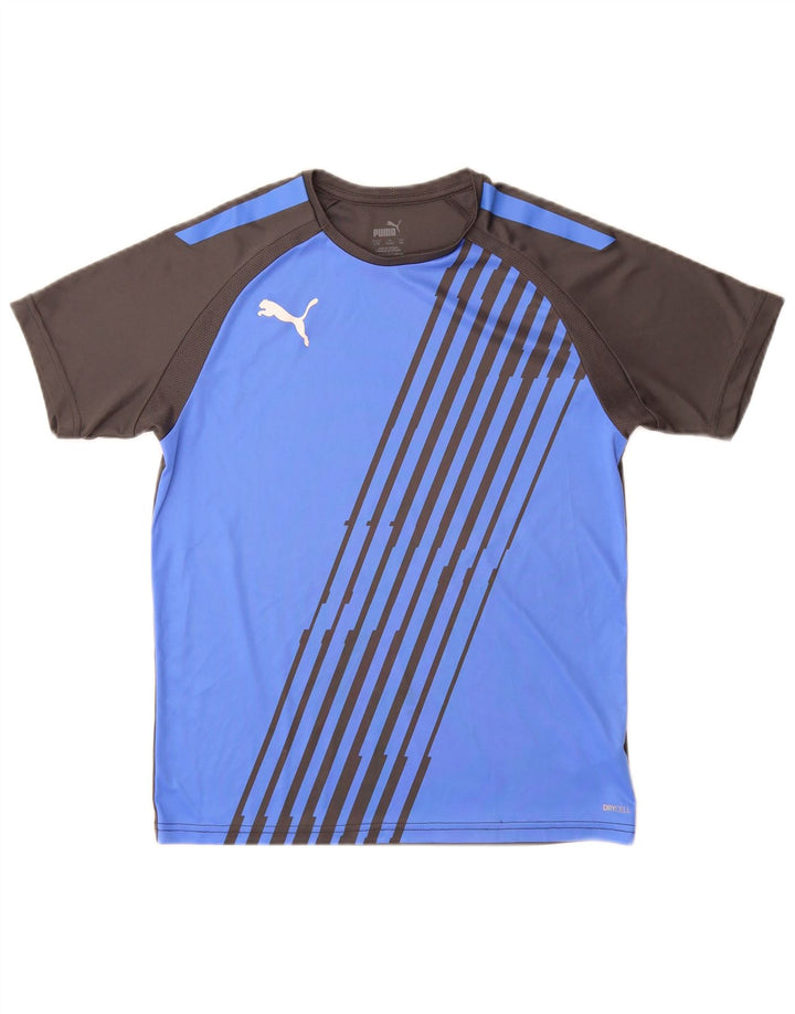 Puma T-Shirt Garçon 13-14 ans Bleu Colorblock Polyester