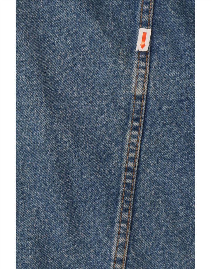 Veste en denim surdimensionnée femme vintage UK 14 Coton bleu moyen