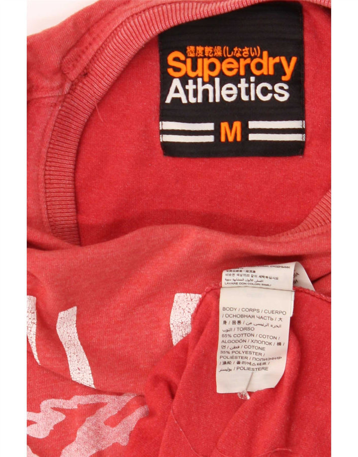 Superdry T-Shirt Graphique Homme Rouge Moyen Coton