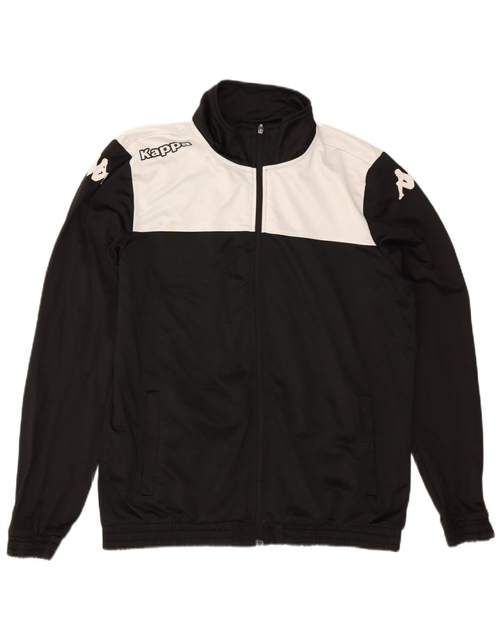 Kappa Veste de survêtement graphique pour homme Taille L en polyester color block noir