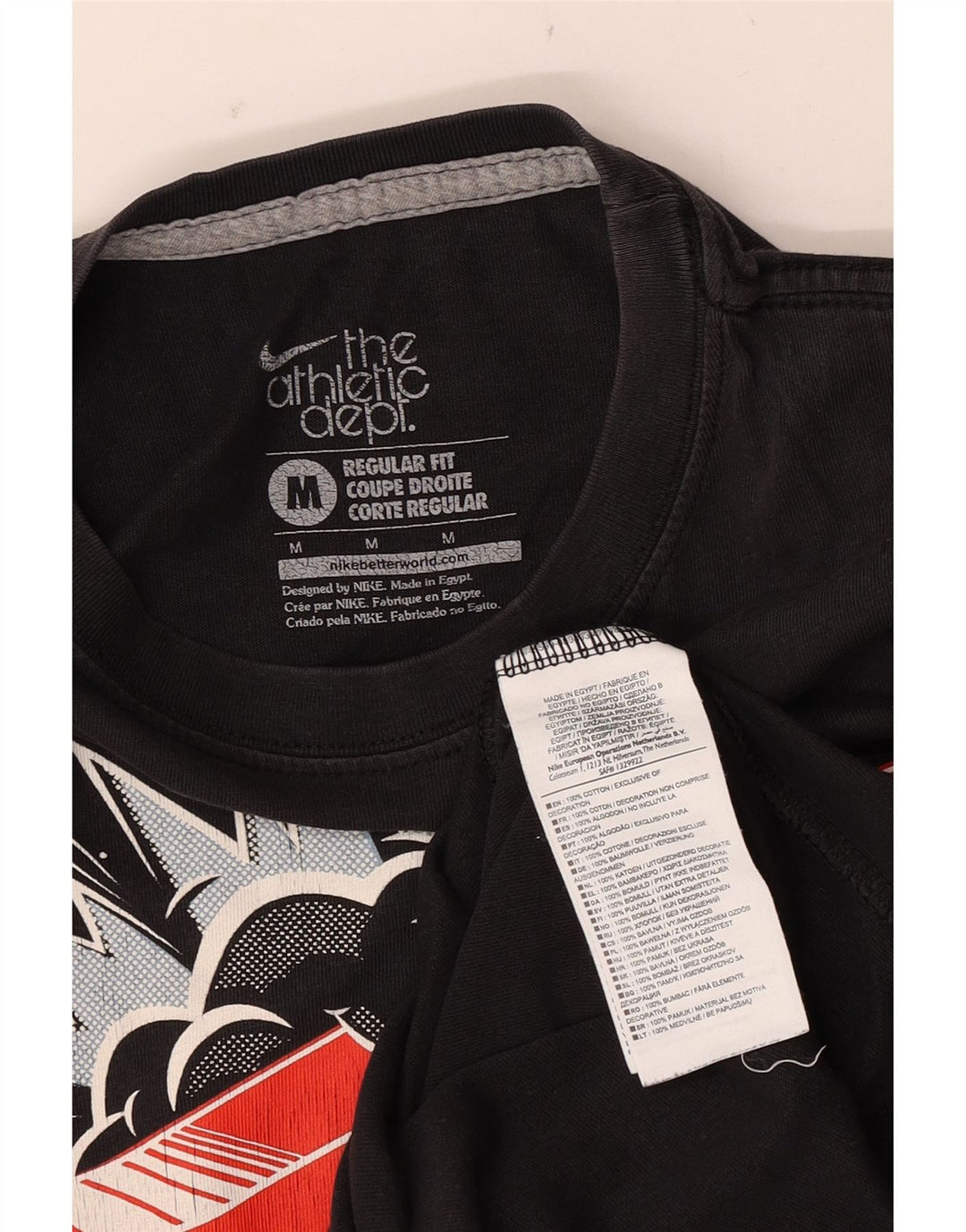 Nike T-shirt coupe classique pour homme en coton noir moyen