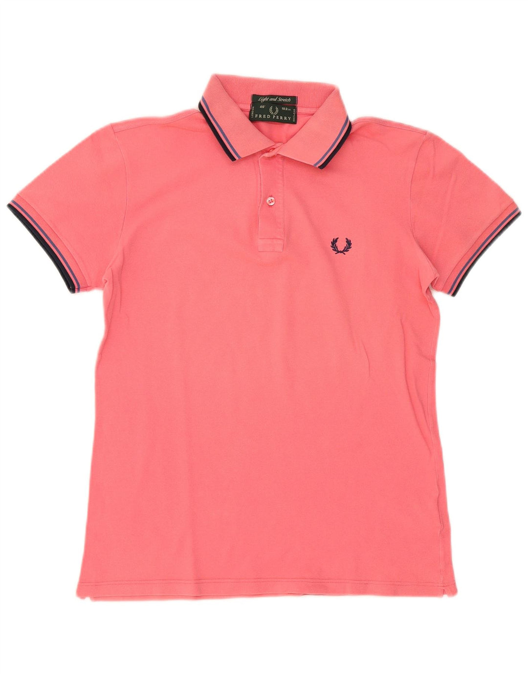 Fred Perry Polo léger et extensible pour homme en coton rose petit