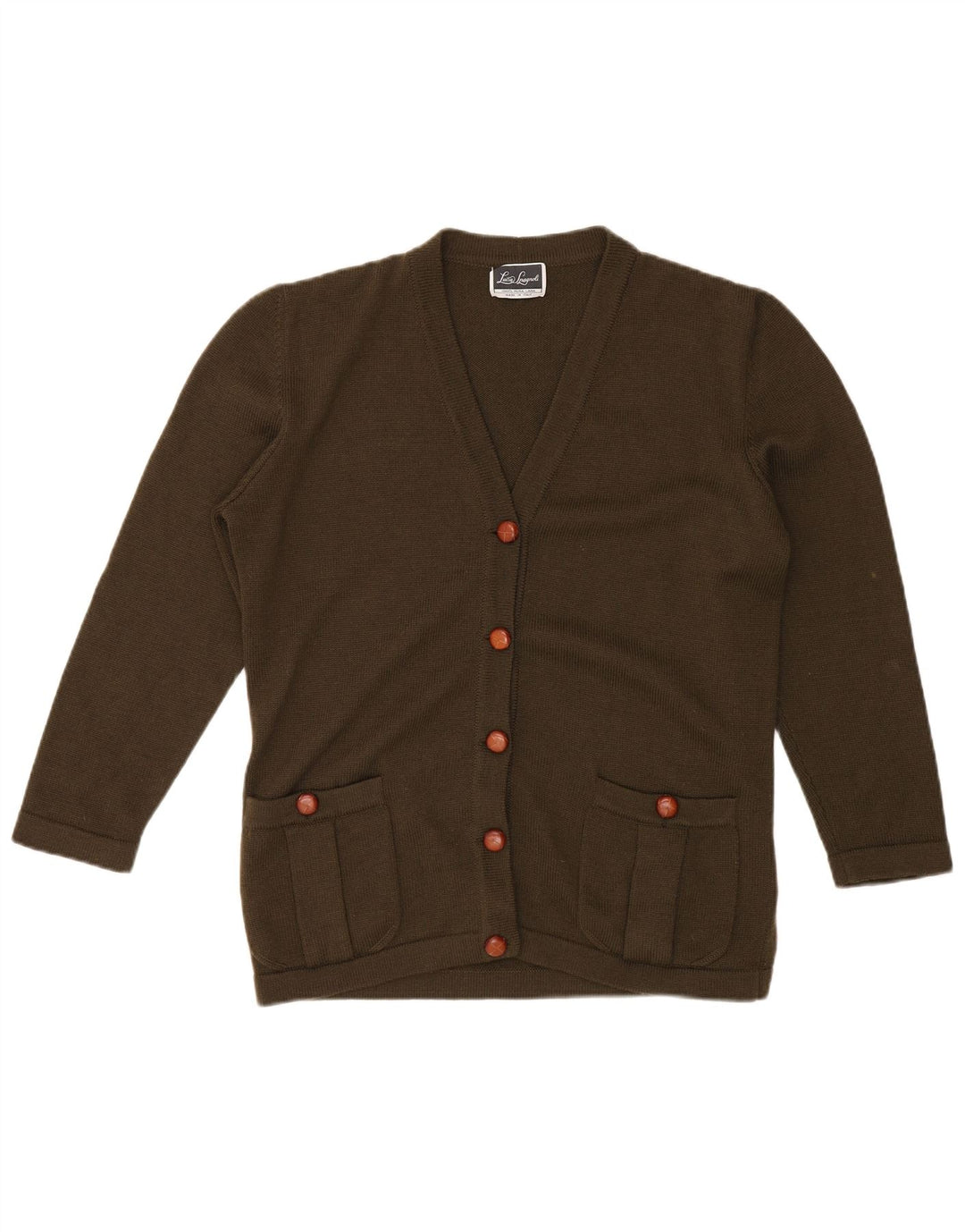 LUISA SPAGNOLI Pull Cardigan Femme UK 18 XL Kaki Laine