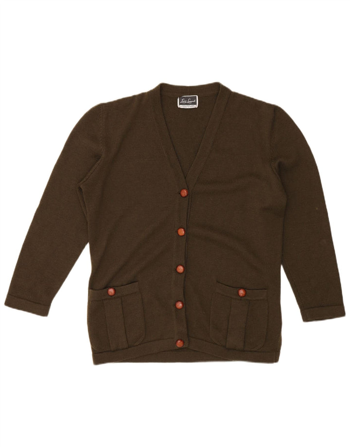 LUISA SPAGNOLI Pull Cardigan Femme UK 18 XL Kaki Laine
