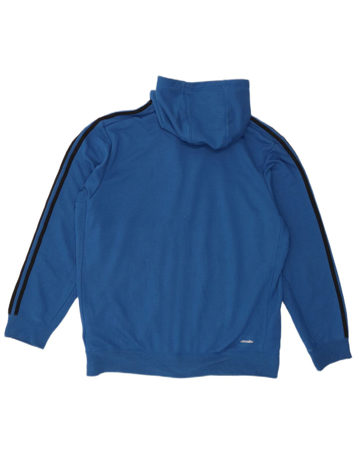 Adidas Pull à capuche zippé pour homme XL Bleu Polyester