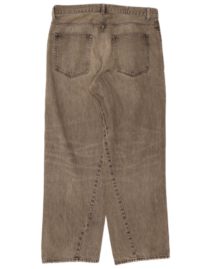 Zara Jean ample pour femme EU 42 Large W32 L32 Gris Coton