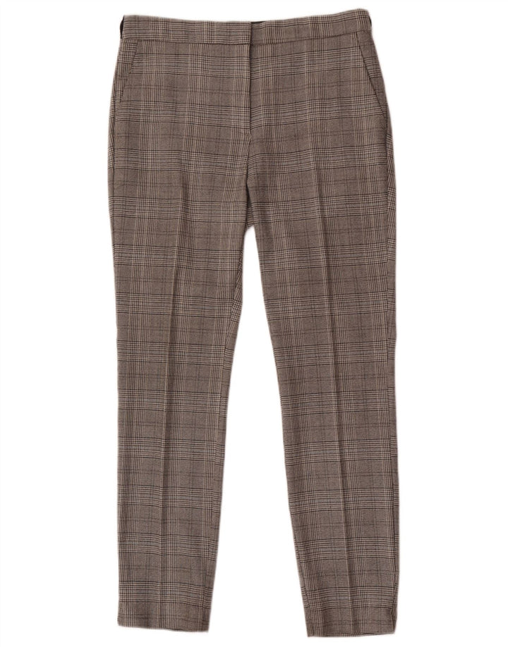 Pantalon Chino Slim Femme Zara Moyen W28 L28 Gris Pied De Poule