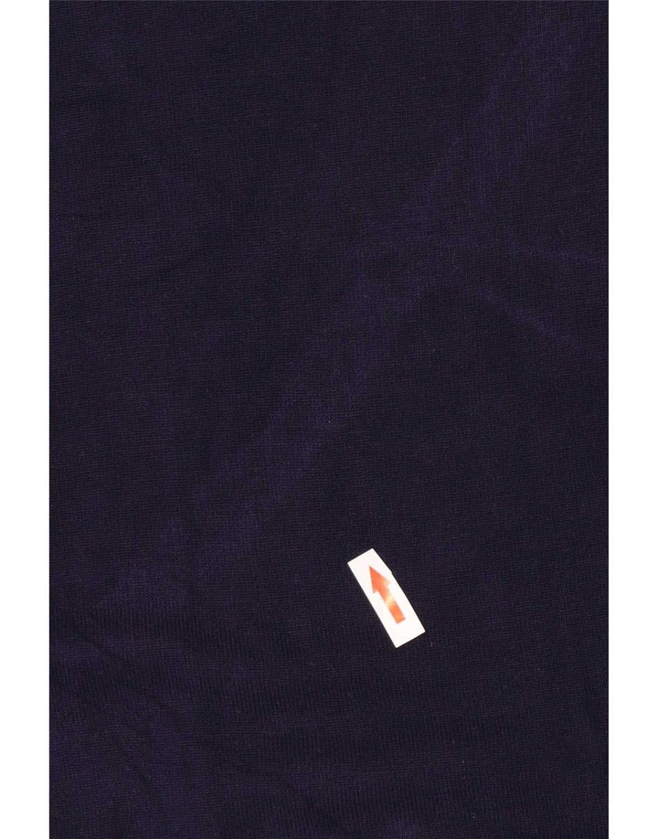 Zara Pull Col V Homme Large Bleu Marine Viscose