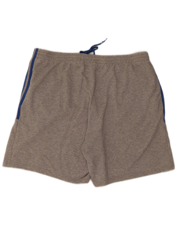 Adidas Short de sport pour homme 2XL en coton moucheté gris