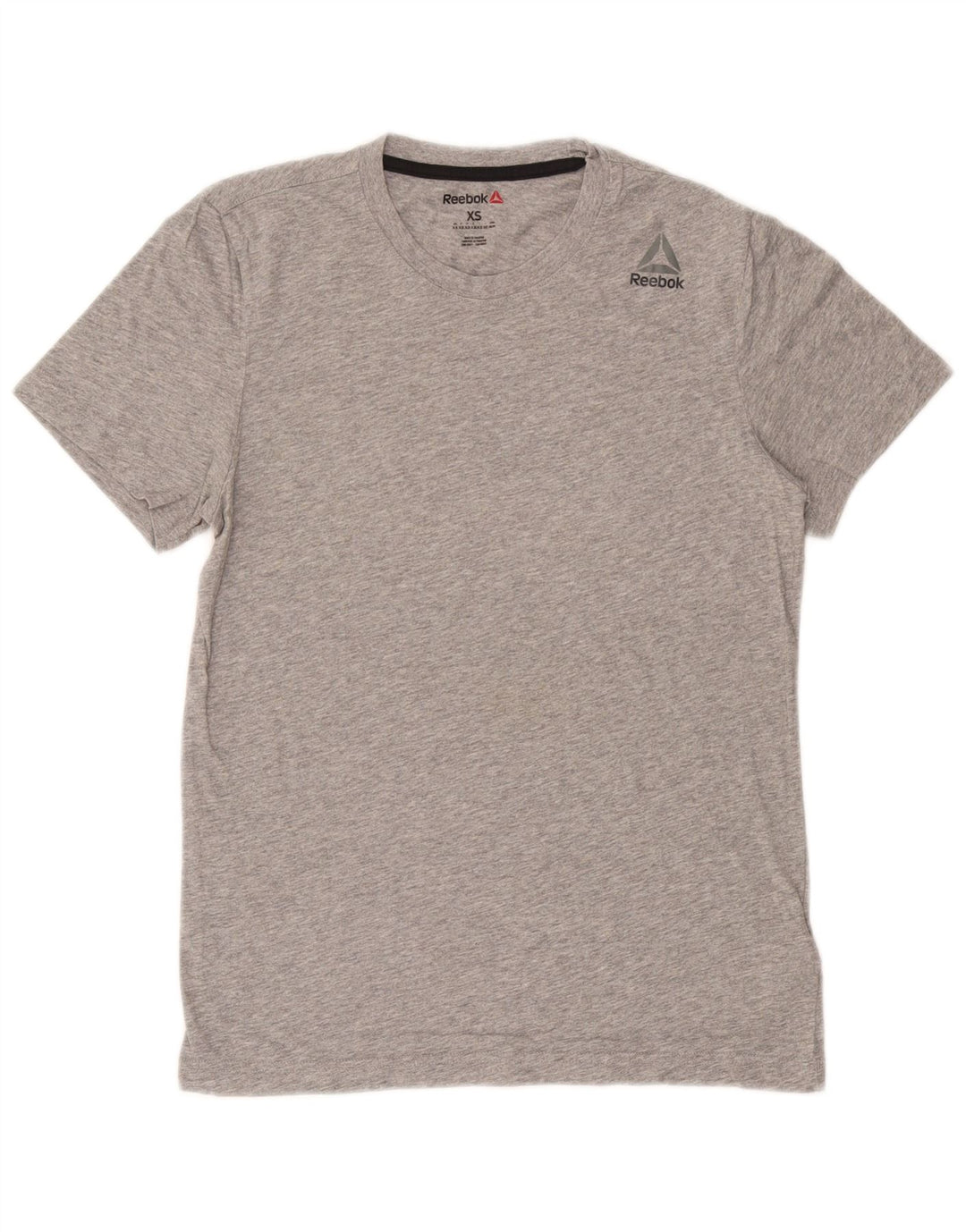 REEBOK T-Shirt Homme Top XS Gris Moucheté Coton