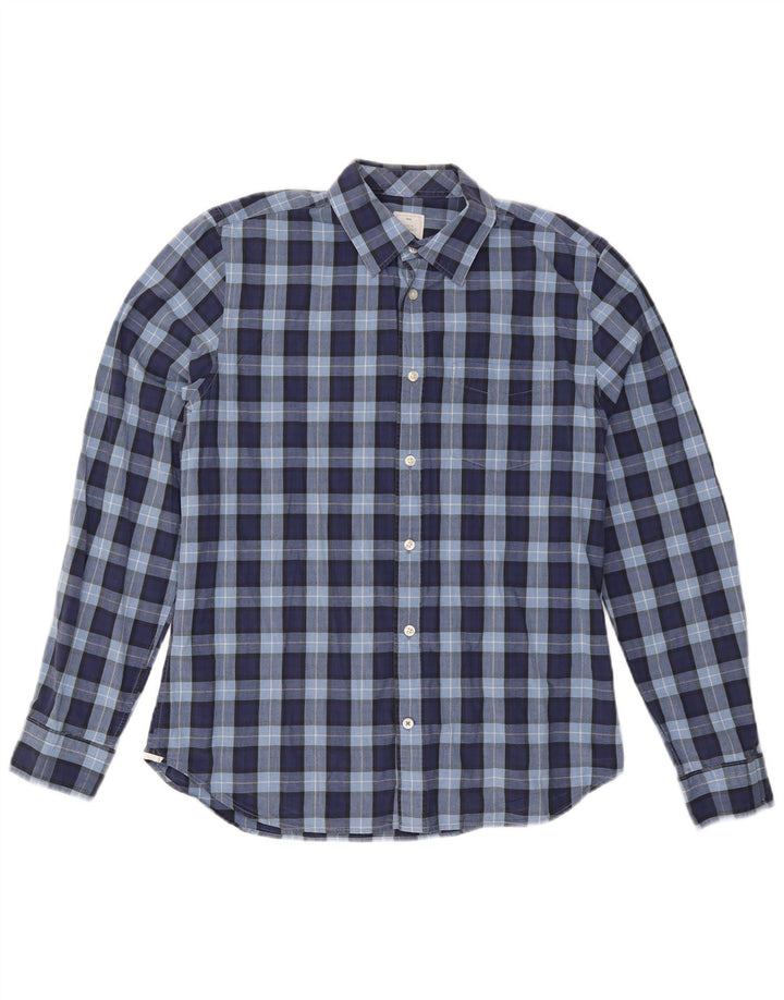 GAP Chemise Homme Bleu Marine Moyen Carreaux Coton
