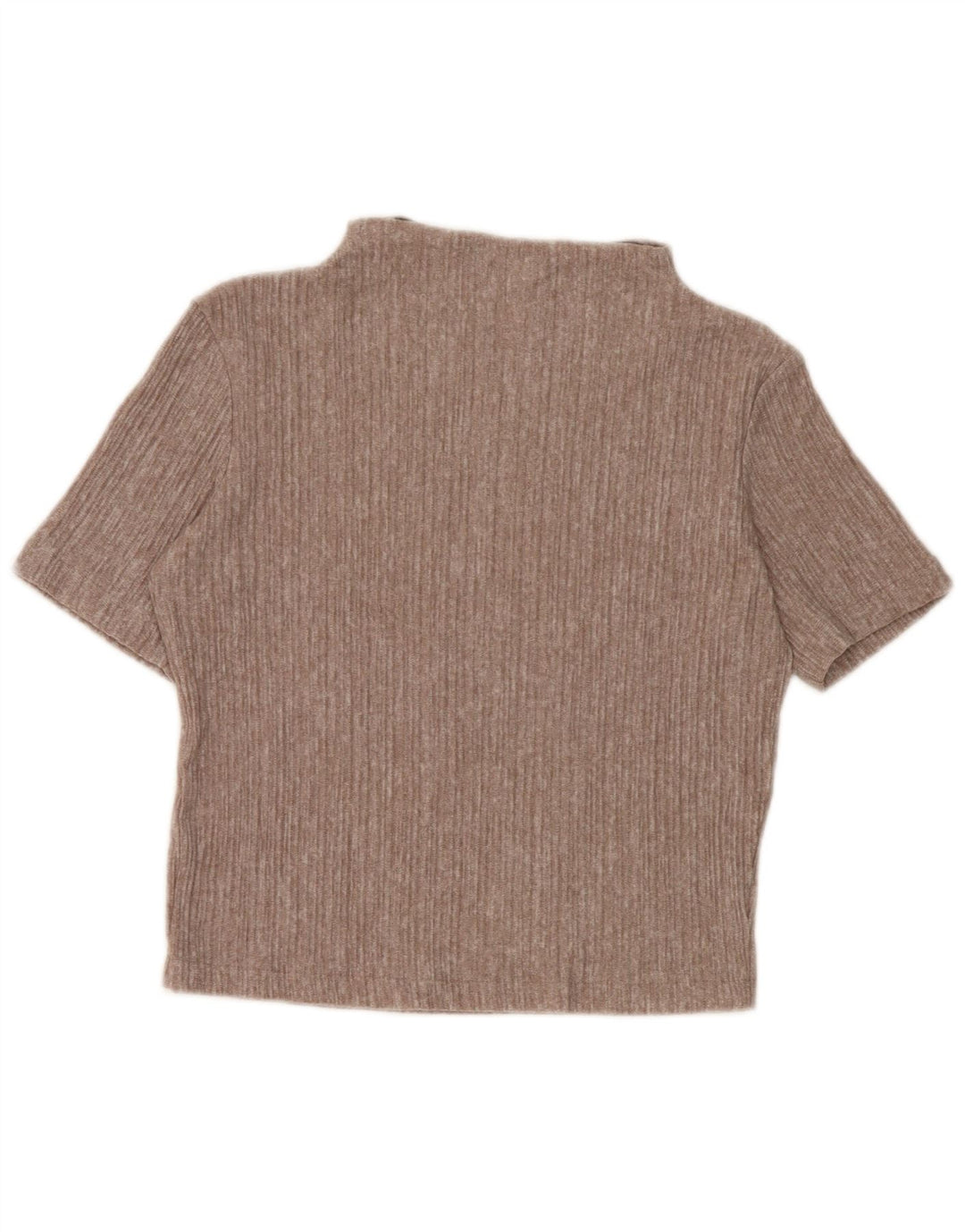 Zara Womens Crop Blouse Top UK 10 Petit Marron