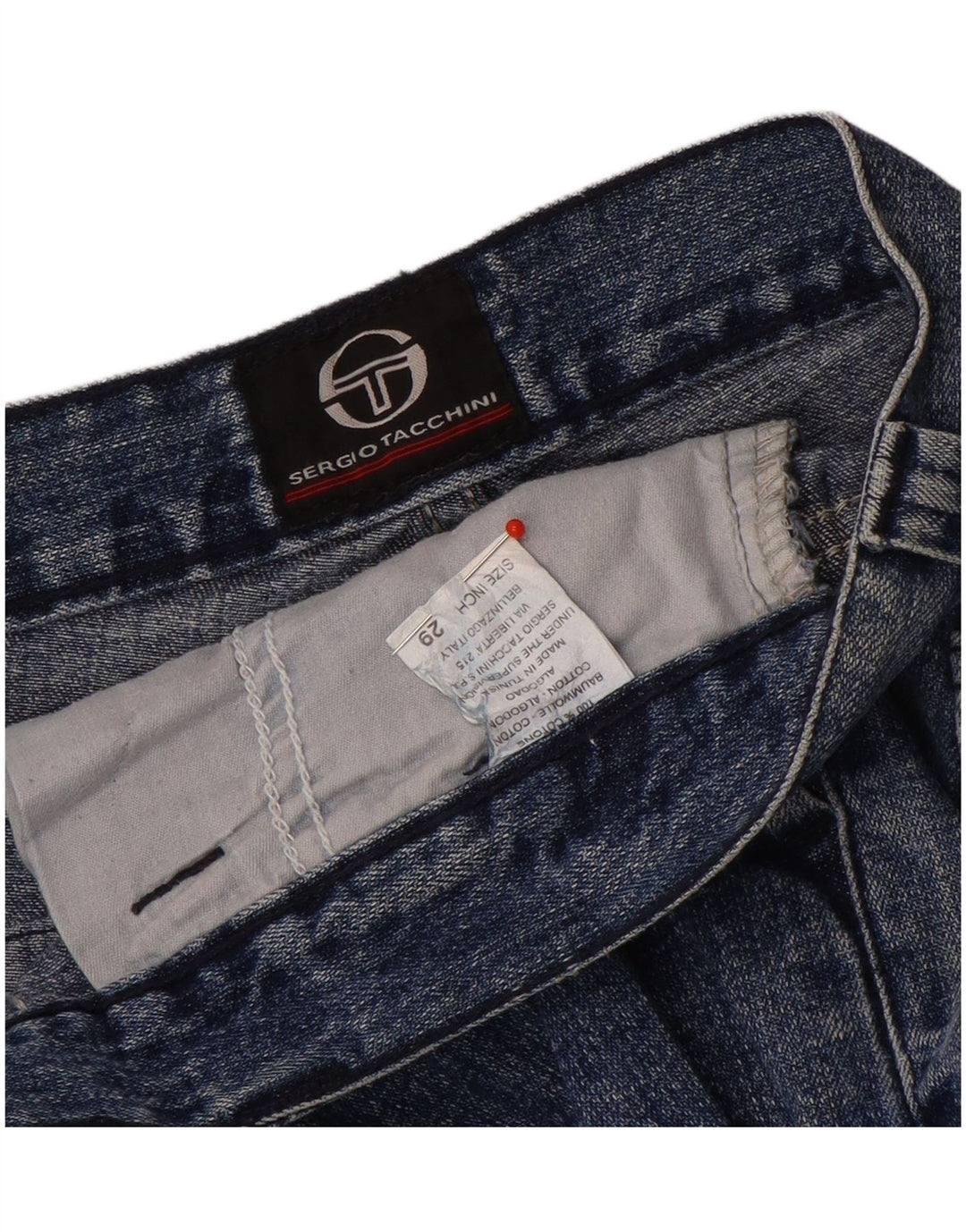 Sergio Tacchini Jean Bootcut Femme W29 L35 Bleu Coton