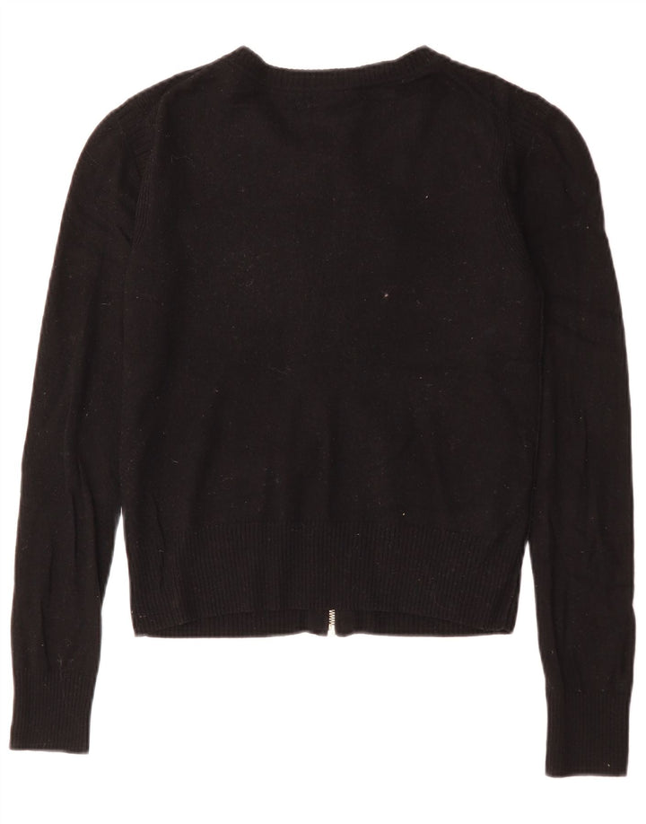 Juicy Couture Cardigan court pour femme UK 10 Petite laine noire