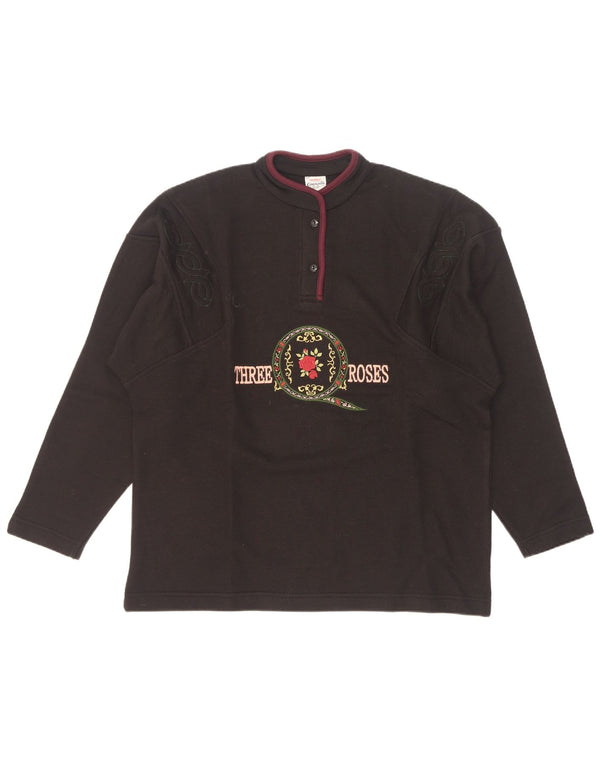 Campagnolo Sweat-shirt graphique surdimensionné pour femme UK 16 Large Noir