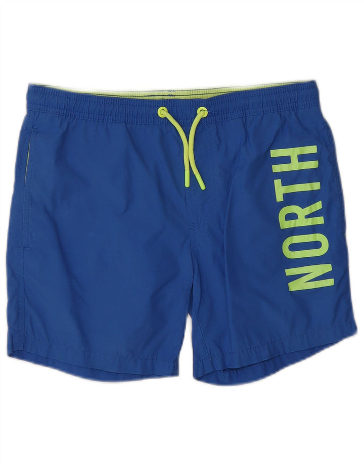 North Sails Short de Bain Graphique Garçon 11-12 ans Bleu Polyester