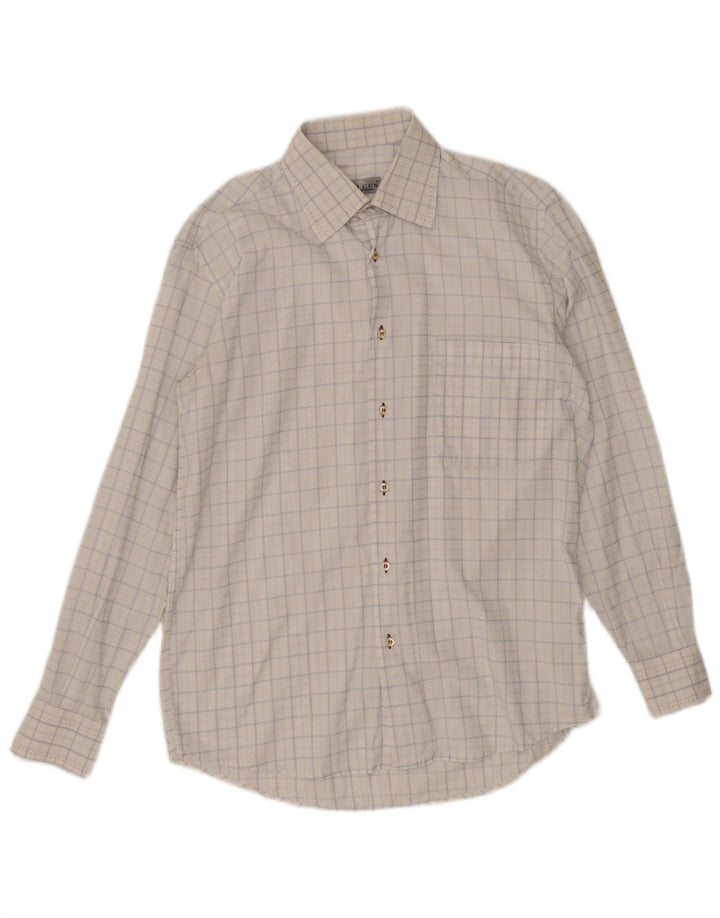 Marcus Chemise Homme Taille 40 15 1/2 Carreau Blanc Moyen