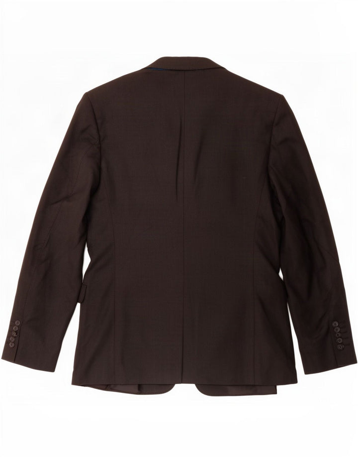 Zara Veste Blazer 2 Boutons Homme EU 46 Petit Noir Polyester