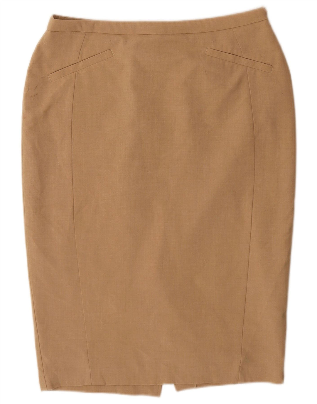 Marks & Spencer Jupe crayon pour femme UK 14 Large W32 Beige Polyester