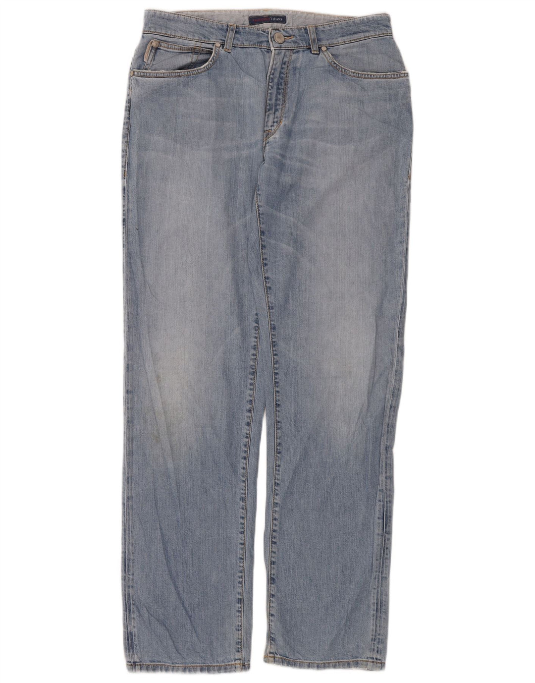 Trussardi Jean Droit W32 L34 Bleu Coton Femme