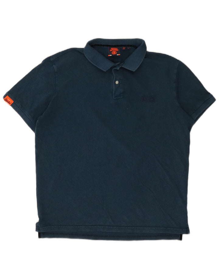 Superdry Polo Homme Grand Bleu Marine Coton