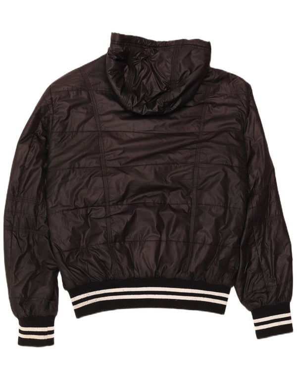 Kappa Veste matelassée à capuche pour homme UK 42 XL Noir Polyester