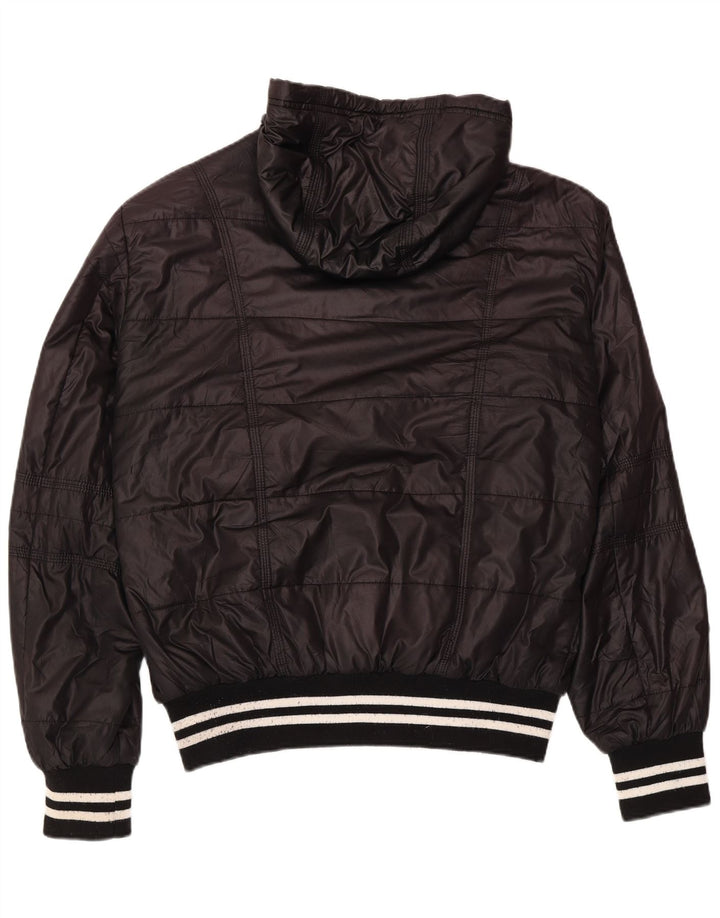 Kappa Veste matelassée à capuche pour homme UK 42 XL Noir Polyester