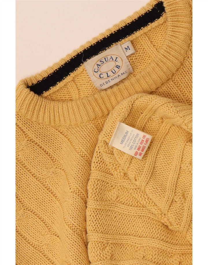 Debenhams Pull à col rond pour homme en coton jaune moyen