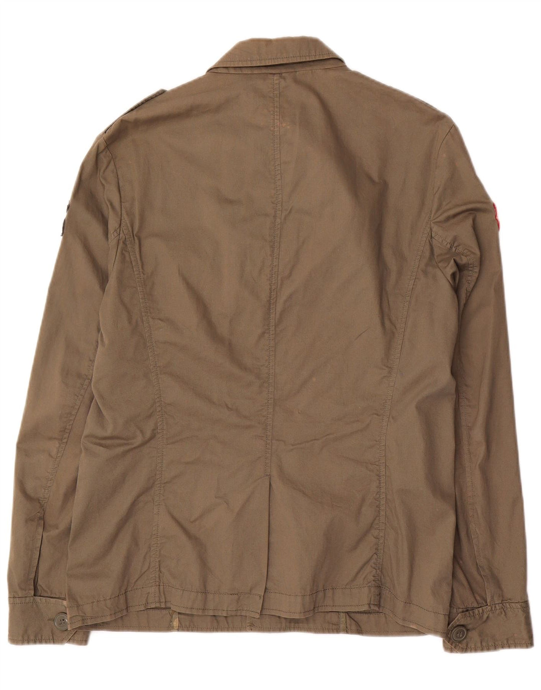 Guru Veste militaire graphique pour homme UK 40 Large Marron Coton