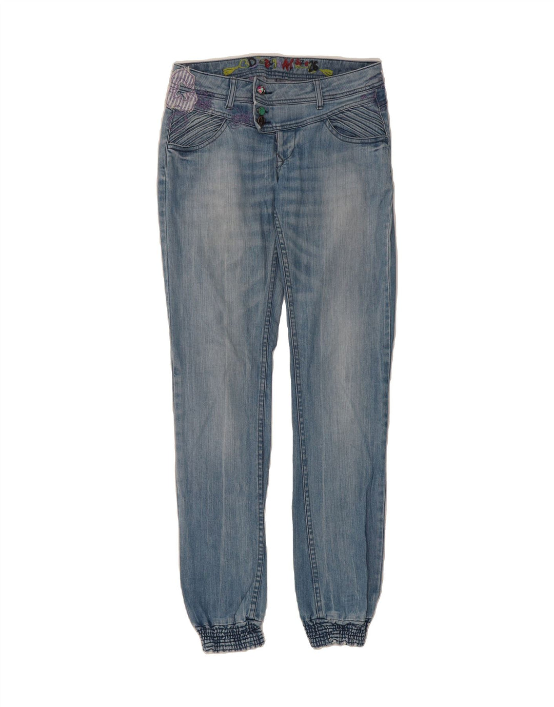 DESIGUAL Womens Joggers Slim Jeans W30 L33 Blue Vintage Desigual and Second-Hand Desigual from Messina Hembry 