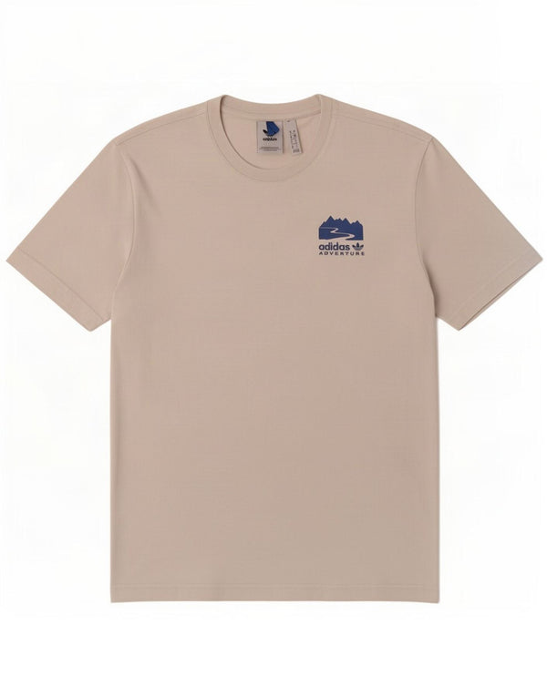 Adidas T-shirt graphique pour hommes, petit haut en coton blanc