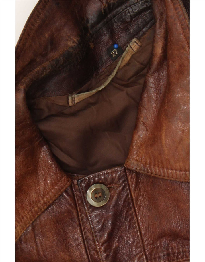 veste en cuir homme vintage UK 38 Brun moyen