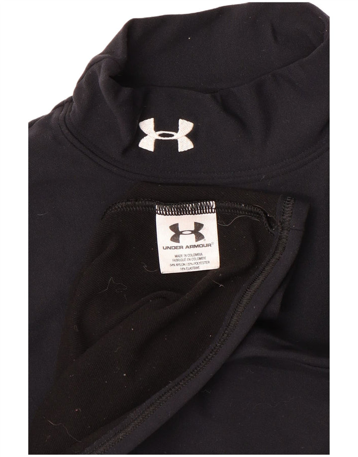 Under Armour Haut à manches longues pour femme UK 10 Small Noir Nylon