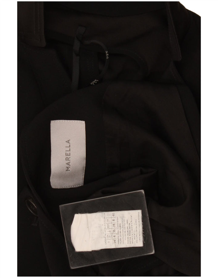 Marella Veste Blazer 1 Bouton pour Femme UK 8 Petit Noir Polyester