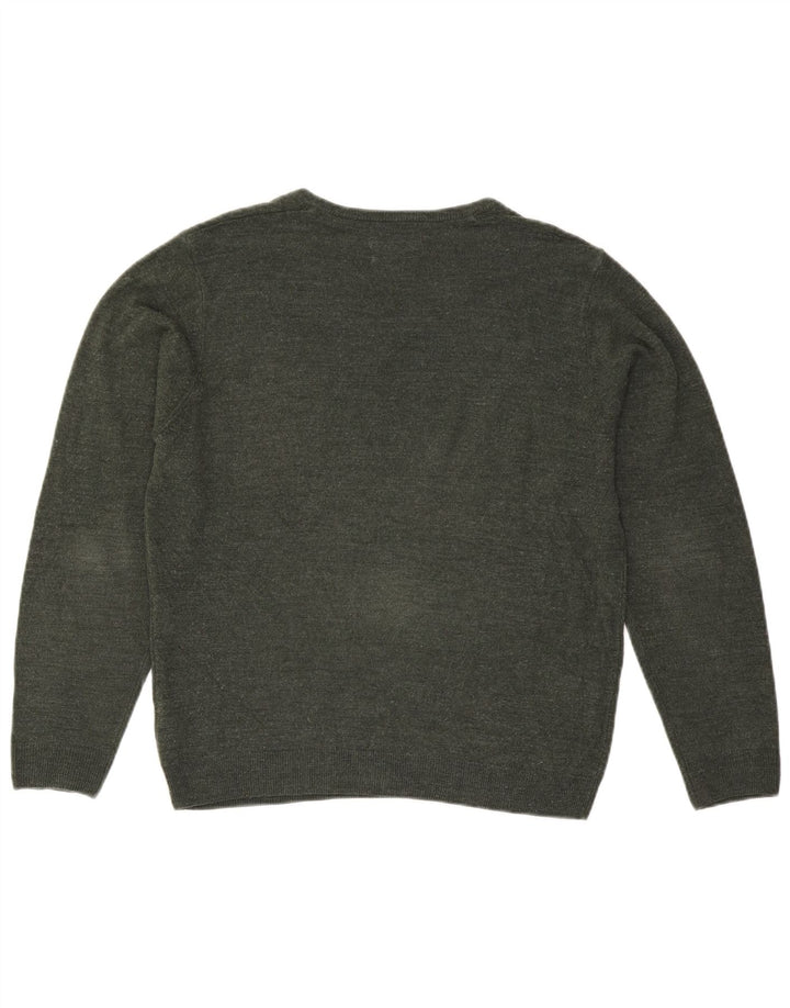 Marks & Spencer Pull col V pour homme Vert Taille L
