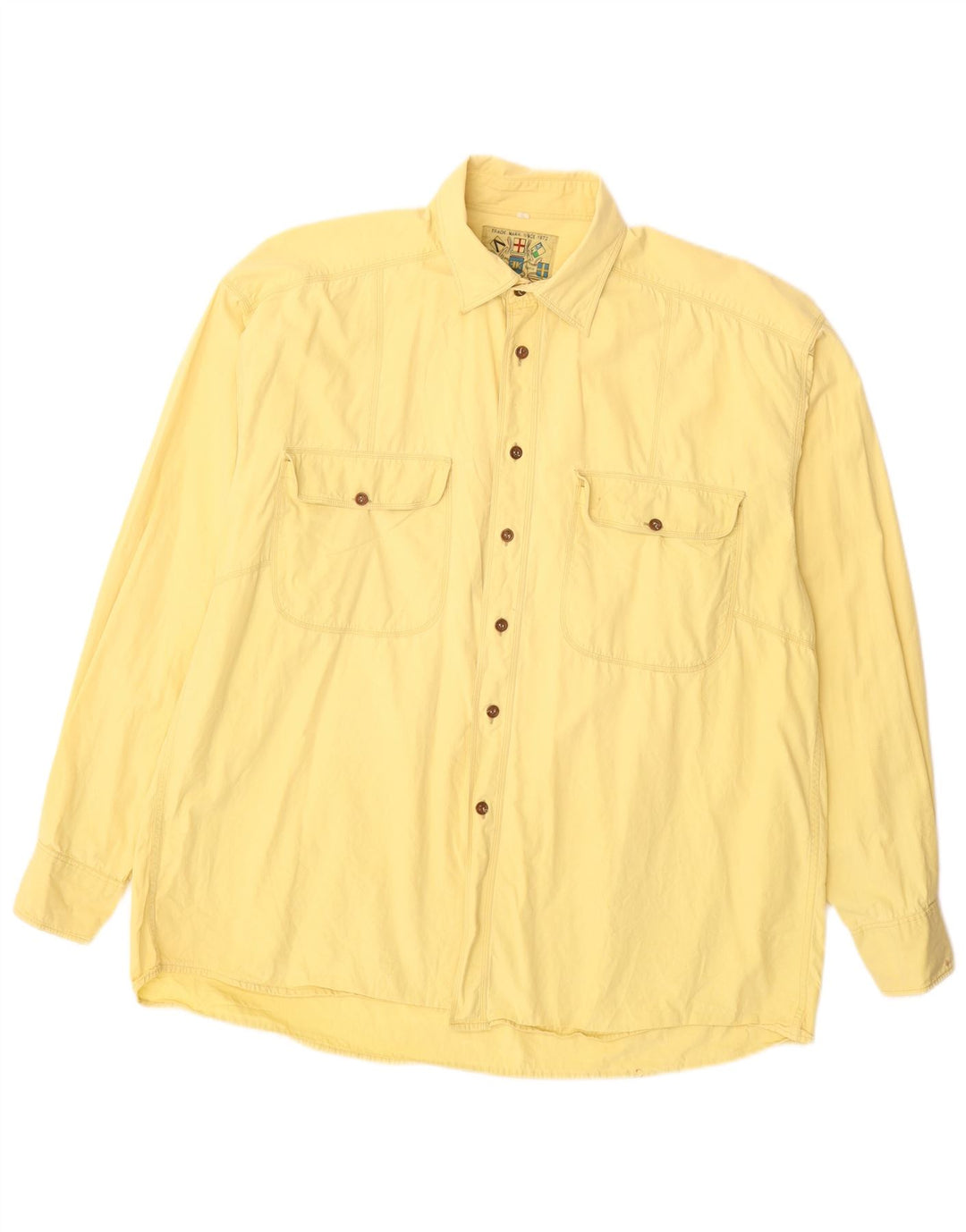 VINTAGE Chemise Homme Large Jaune