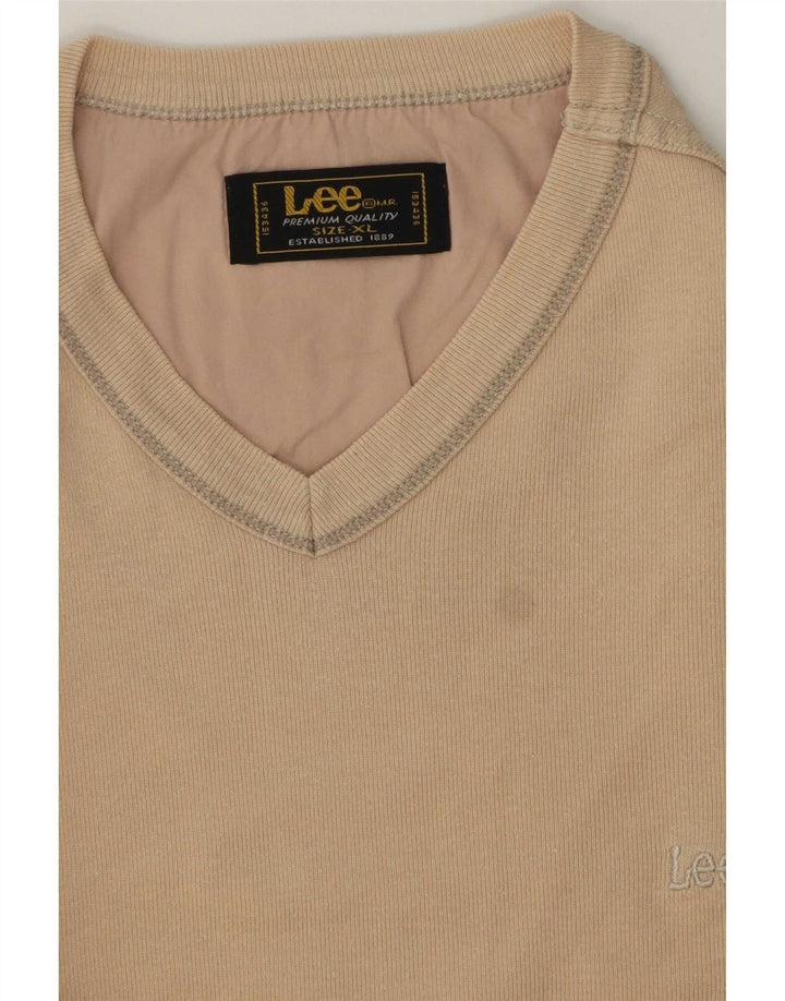 Lee T-Shirt Homme Top XL Beige
