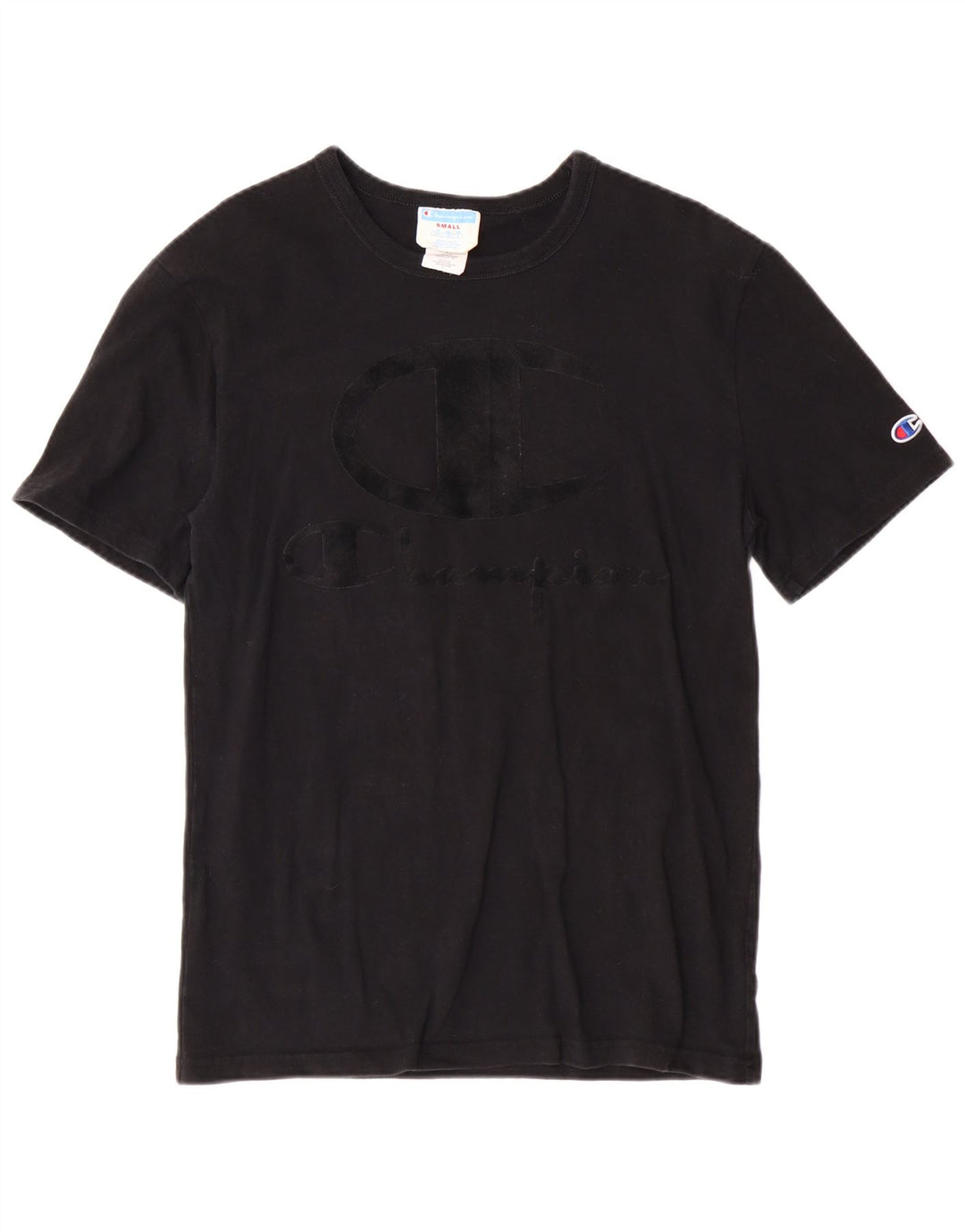 Champion T-shirt graphique pour femme UK 10 Small Noir Coton