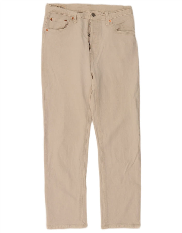 Levi's Jean Droit 501 Femme W29 L28 Blanc Cassé Coton