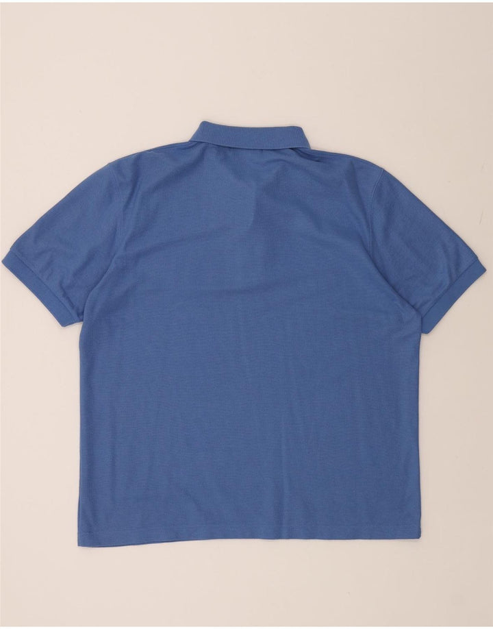 ST. BERNARD Mens Polo Shirt Large Blue Polyester Vintage St. Bernard and Second-Hand St. Bernard from Messina Hembry 