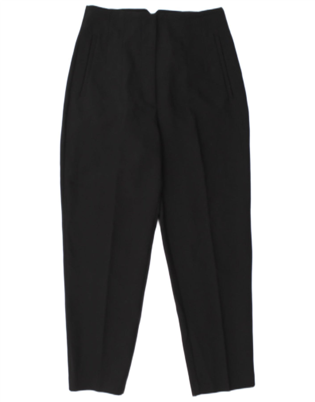 ZARA Pantalon Chino Fuselé Femme Moyen W28 L26 Noir Polyester