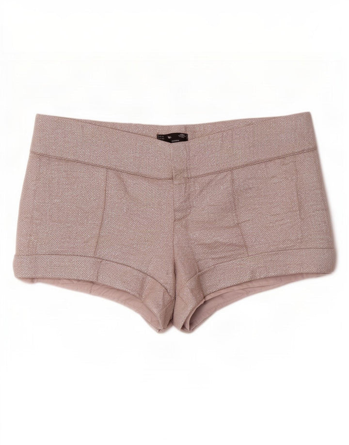 Zara Womens Trafaluc Hot Pants EU 40 Medium W30 Argent Coton