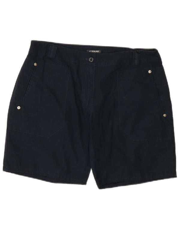 Brugi Short Chino Femme UK 14 Large W32 Bleu Marine Coton