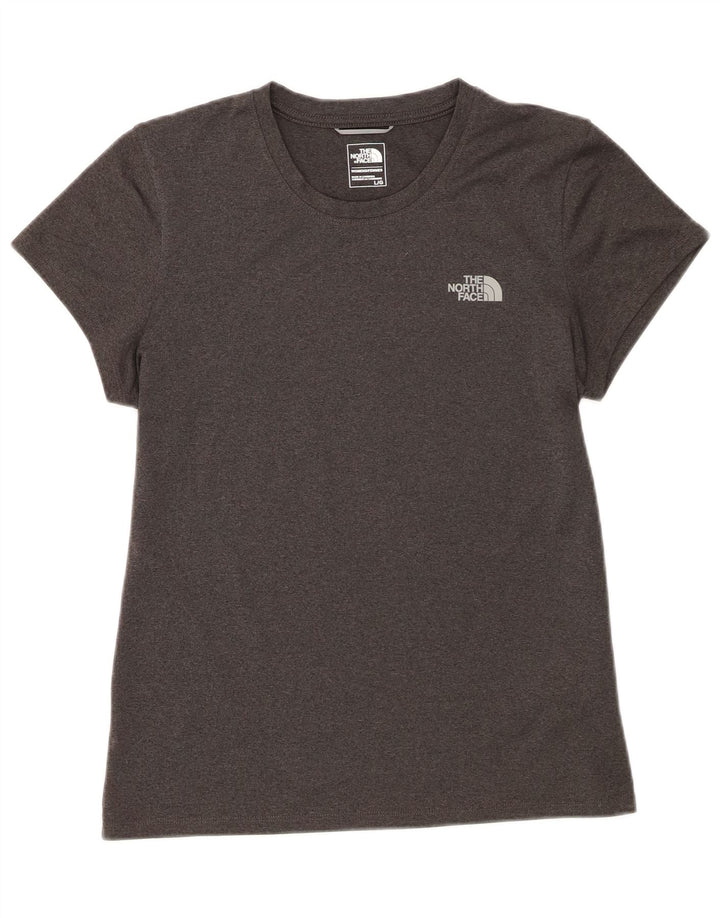 The North Face T-Shirt Femme Top UK 14 Large Gris Polyester