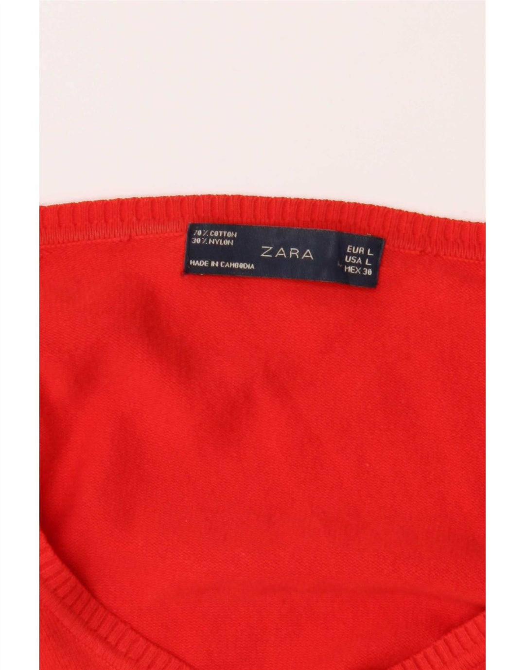 Zara Cardigan Femme Pull UK 14 Large Rouge