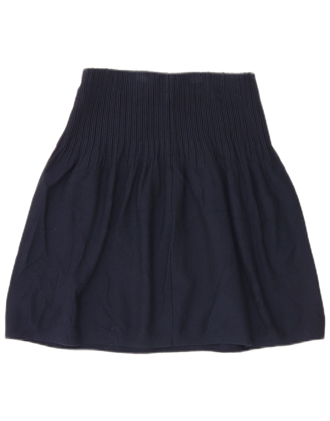Massimo Dutti Jupe trapèze en tricot pour femme Small W26 Bleu marine Viscose
