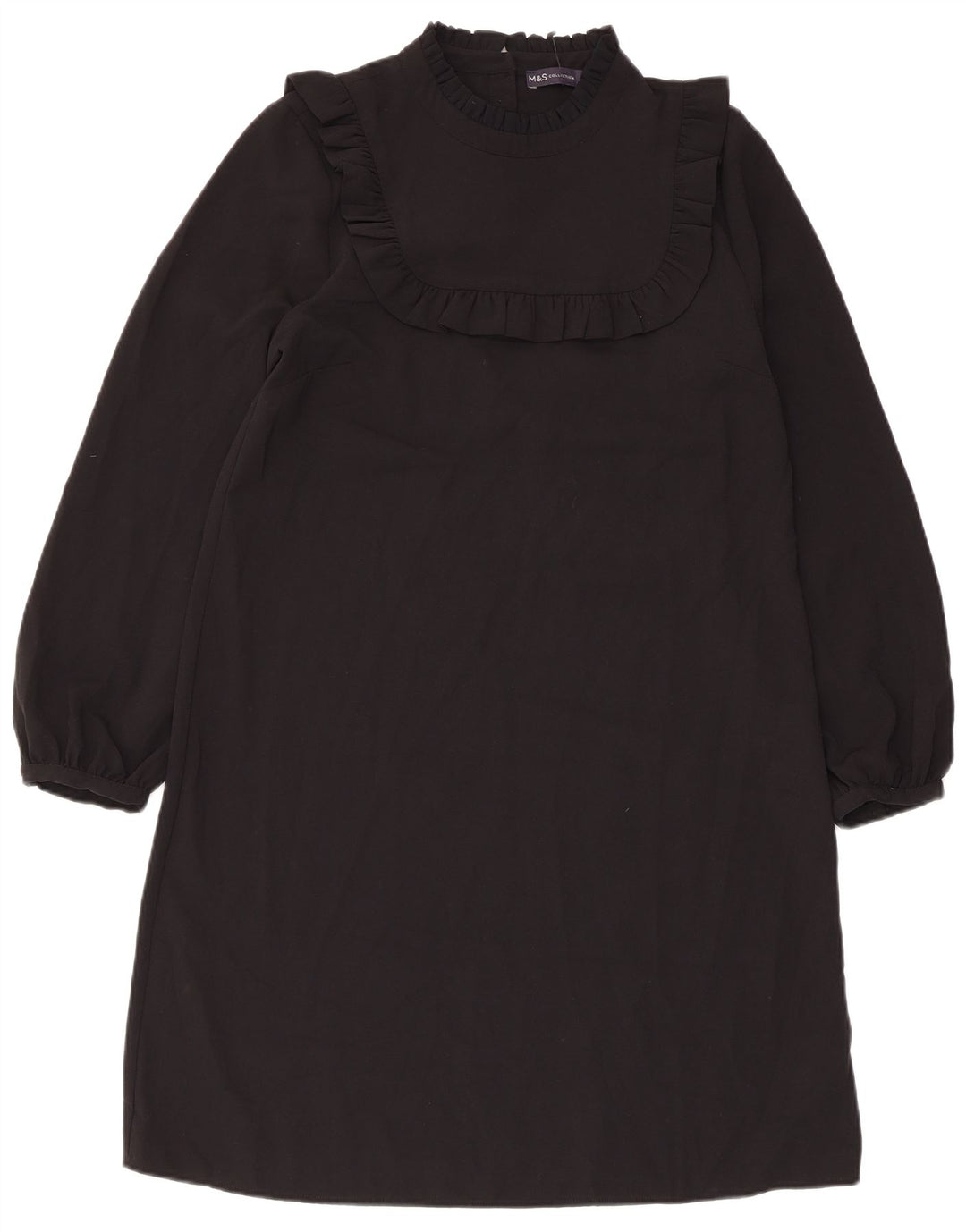 Marks & Spencer Robe droite à manches longues pour femme UK 12 Noir moyen